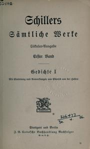 Cover of: Schillers sämtliche Werke.
