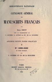 Cover of: Catalogue général des manuscrits français