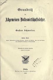 Cover of: Grundrisz der allgemeinen Volkswirtschaftslehre.