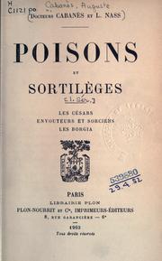 Cover of: Poisons et sortilèges. by Auguste Cabanès
