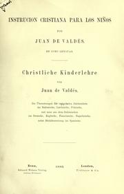 Cover of: Instrucion Cristiana para los ninos, en ocho lenguas. by Juan de Valdés