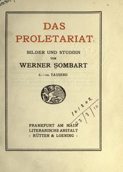 Cover of: Das Proletariat: Bilder und Studien