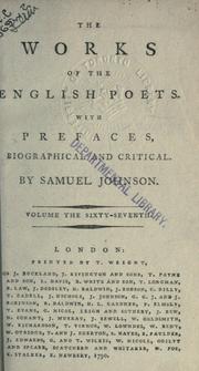 Cover of: The works of the English poets by Samuel Johnson