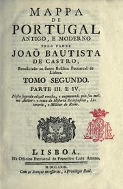 Cover of: Mappa de Portugal, antigo e moderno by João Baptista de Castro