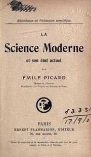 Cover of: science modern et son état actuel.