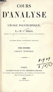 Cover of: Cours d'analyse de l'École polytechnique. by Camille Jordan