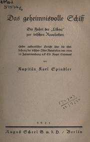 Cover of: Das geheimnisvolle Schiff by Karl Spindler