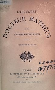 Cover of: illustre docteur Mathéus.
