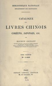 Cover of: Catalogue des livres chinois, coréens, japonais, etc.