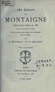 Cover of: Essais. by Michel de Montaigne