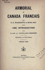 Cover of: Armorial du Canada français