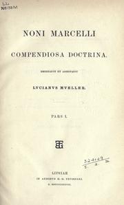 Cover of: Compendiosa doctrina by Nonius Marcellus