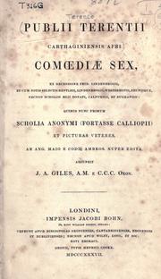 Cover of: Comoediae sex