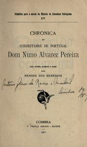 Cover of: Chronica do condestabre de Portugal dom Nuno Alvarez Pereira