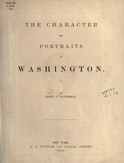 Cover of: character and portraits of Washington.