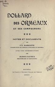 Cover of: Dollard des Ormeaux et ses compagnons