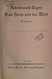 Cover of: Das Heim und die Welt by Rabindranath Tagore