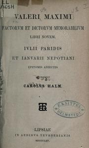 Cover of: Factorum et dictorum memorabilium libri novem
