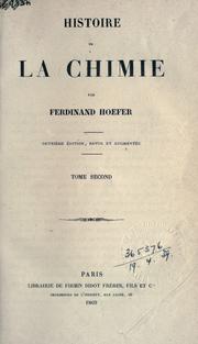 Cover of: Histoire de la chimie.