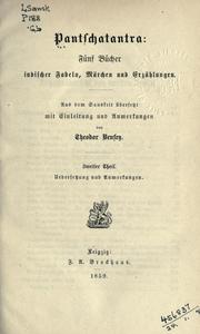 Cover of: Pantschatantra: fünf Bücher indischer Fabeln, Märchen und Erzählungen