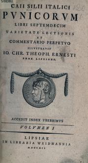 Cover of: Punicorum libri septemdecim