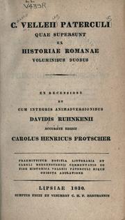 Cover of: Quae supersunt ex Historiae Romanae voluminibus duobus