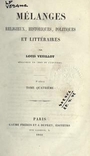 Cover of: Mélanges religieux, historiques, politiques et littéraires. Series 2.