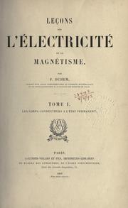 Cover of: Leçons sur l'électricité et le magnétisme.