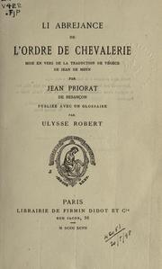 Cover of: Li abrejance de l'ordre de chevalerie