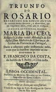 Cover of: Triunfo do rosario by Maria do Ceo
