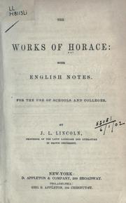 Cover of: Works by Horace
