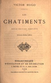 Cover of: Les châtiments. by Victor Hugo