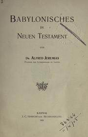 Cover of: Babylonisches im Neuen Testament.