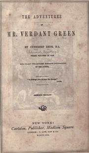 The adventures of Mr. Verdant Green by Cuthbert Bede