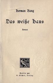 Cover of: Das weisse Haus: Roman.