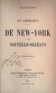 Cover of: En Amerique: de New York, a la Nouvelle-Orleans.