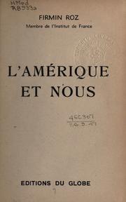 Cover of: Amérique et nous.