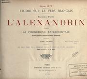 Cover of: alexandrin d'apres la phonétique expérimentale.