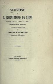 Cover of: Sermone sulle soccite di bestiami, volgarizzato nel secolo XV