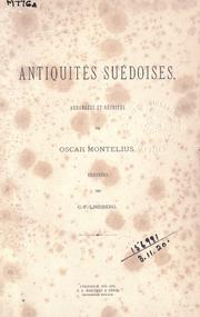 Cover of: Antiquités suédoises: dessinées par C.F. Lindberg.
