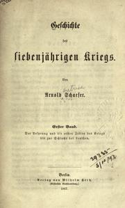 Cover of: Geschichte des siebenjährigen Kriegs.