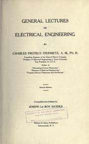 Cover of: General lectures on electrical engineering