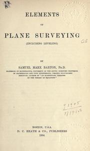 Cover of: Elements of plane surveying (including leveling)