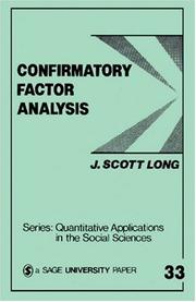 Cover of: Confirmatory factor analysis: a preface to LISREL