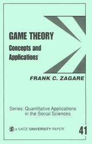 Cover of: Game theory: concepts and applications
