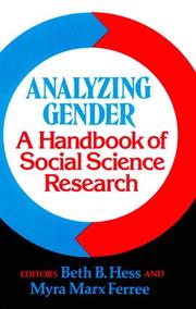 Cover of: Analyzing gender: a handbook of social science research