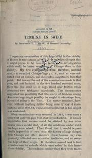 Cover of: Trichinae in swine. by E. L. Mark
