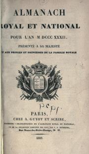 Cover of: Almanach national 1832