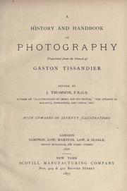 Cover of: history and handbook of photography