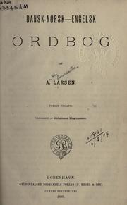 Cover of: Dansk-norsk-engelsk ordbog. by 